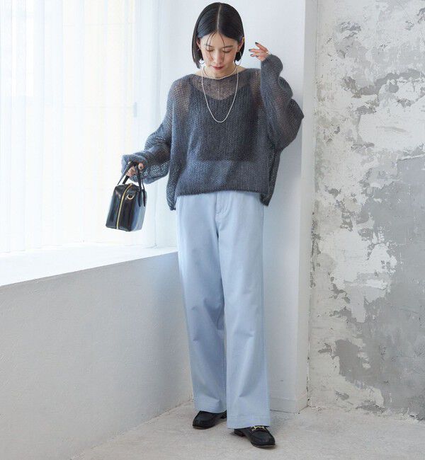 SHIPS for women「【SHIPS別注】Odub:〈洗濯機可能〉ワイド チノ パンツ」|チノ|