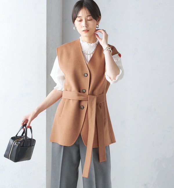 SHIPS for women「配色 リバー ジレ」|ベスト・ジレ|