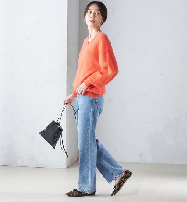 SHIPS for women「〈手洗い可能〉モヘヤ パイル Vネック プルオーバー」|ニット・セーター|