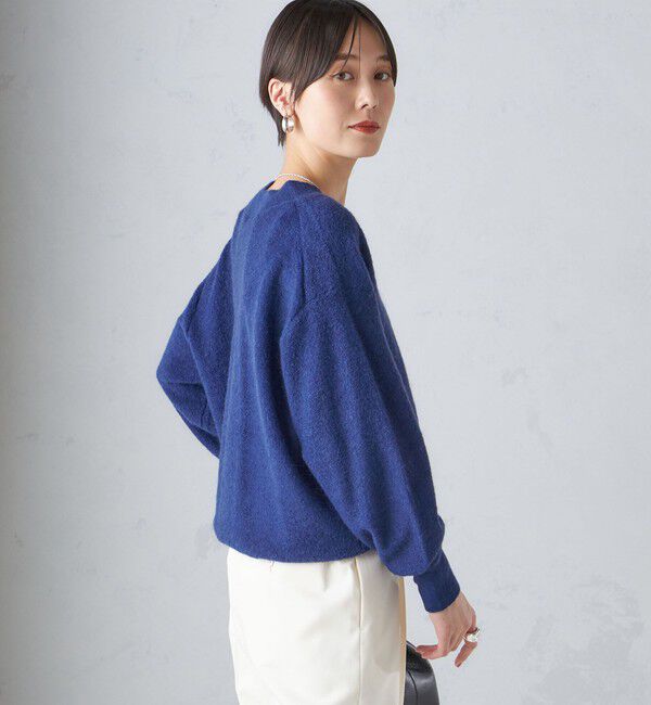 SHIPS for women「〈手洗い可能〉モヘヤ パイル Vネック プルオーバー」|ニット・セーター|