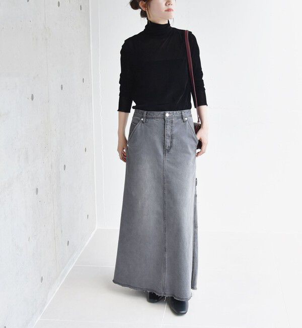 quaranciel「quaranciel:〈洗濯機可能〉フロッキー シアー タートル ネック 2」|Tシャツ・カットソー|