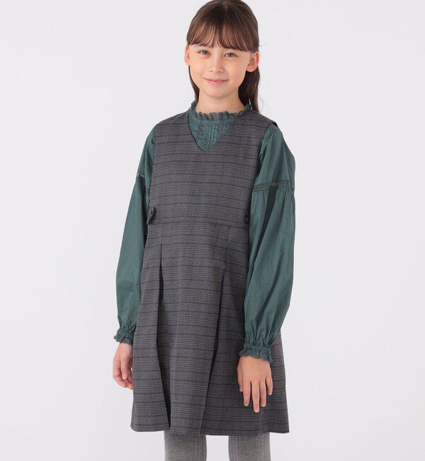SHIPS KIDS「SHIPS KIDS:140～150cm / チェック ジャンパー スカート」|ワンピース|
