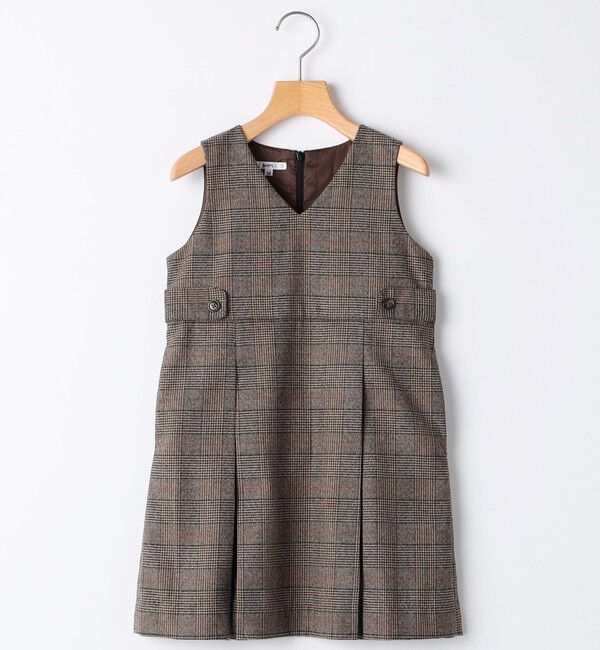 SHIPS KIDS「SHIPS KIDS:140～150cm / チェック ジャンパー スカート」|ワンピース|