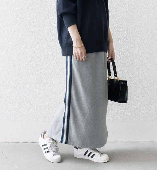 SHIPS any「SHIPS any:〈洗濯機可能〉USAコットン 裏起毛 サイドライン スカート」|スカート|