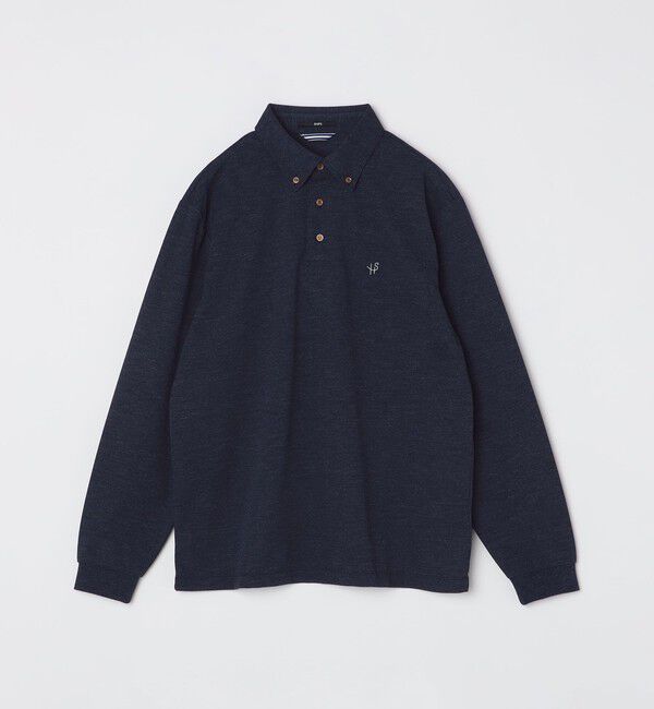 SHIPS「【WEB限定】SHIPS: 吸水速乾・UVケア Drymix（R）ワンポイントロゴ ボタンダウン 長袖ポロシャツ」|ポロシャツ|