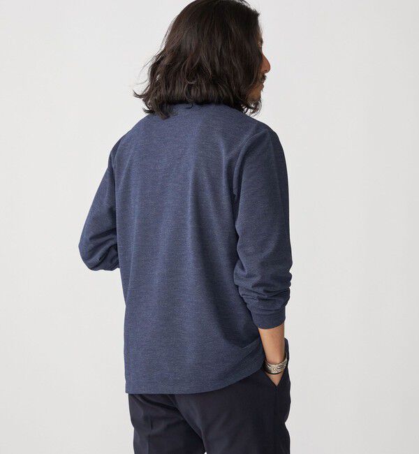 SHIPS「【WEB限定】SHIPS: 吸水速乾・UVケア Drymix（R）ワンポイントロゴ ボタンダウン 長袖ポロシャツ」|ポロシャツ|