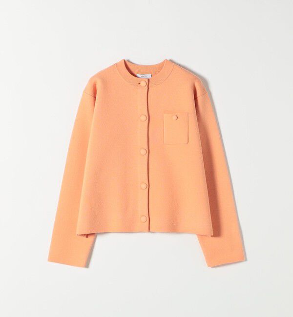 SHIPS any「SHIPS any: ミラノリブ ノーカラー ニット ジャケット カーディガン」|カーディガン|