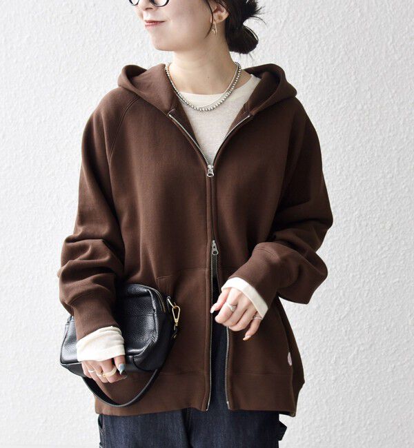 SHIPS any「SHIPS any:〈洗濯機可能〉USAコットン 裏起毛 ジップ スウェット パーカー」|パーカー|