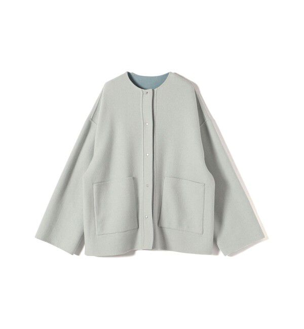 SHIPS for women「リバー ファー ポケット コート」|ノーカラーコート|