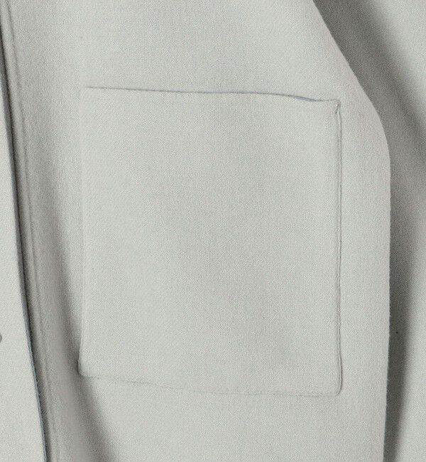 SHIPS for women「リバー ファー ポケット コート」|ノーカラーコート|