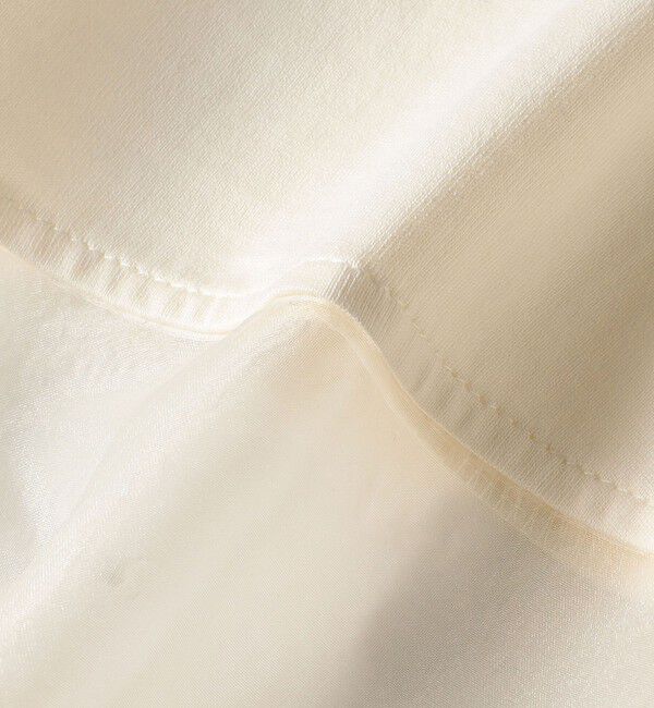 SHIPS for women「〈手洗い可能〉シアー コンビ プルオーバー ロング スリーブ」|Tシャツ・カットソー|