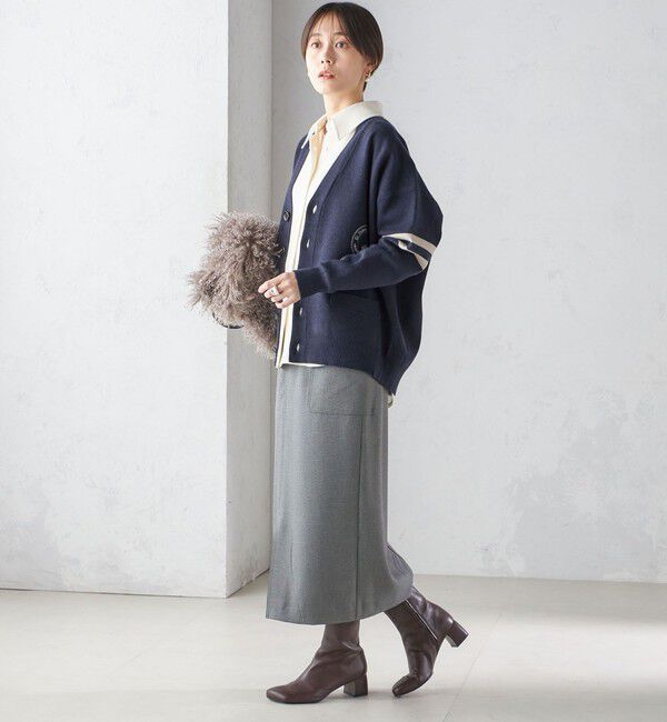 SHIPS for women「〈手洗い可能〉シャーク ツイード ポケット スカート」|スカート|