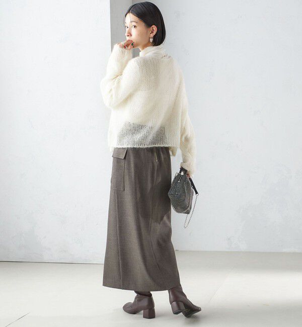 SHIPS for women「〈手洗い可能〉シャーク ツイード ポケット スカート」|スカート|