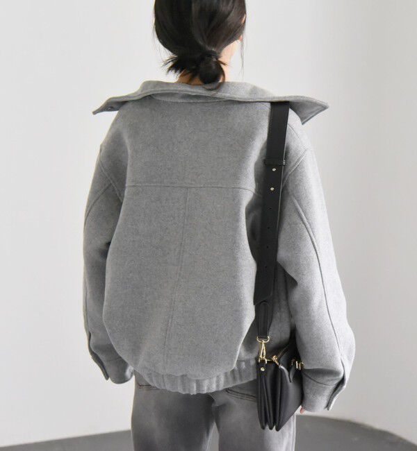 quaranciel「quaranciel: メルトン スタンドカラー ジップ ブルゾン コート」|ブルゾン・スタジャン|