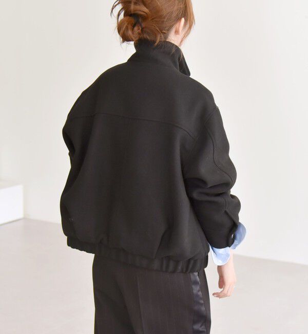 quaranciel「quaranciel: メルトン スタンドカラー ジップ ブルゾン コート」|ブルゾン・スタジャン|