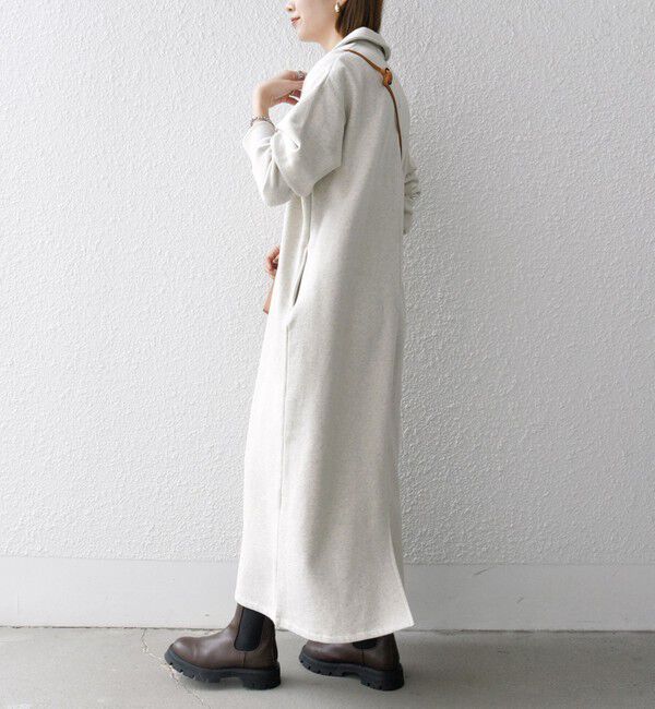 SHIPS any「SHIPS any:〈洗濯機可能〉USA コットン 裏起毛 ハーフジップ ワンピース」|ワンピース|