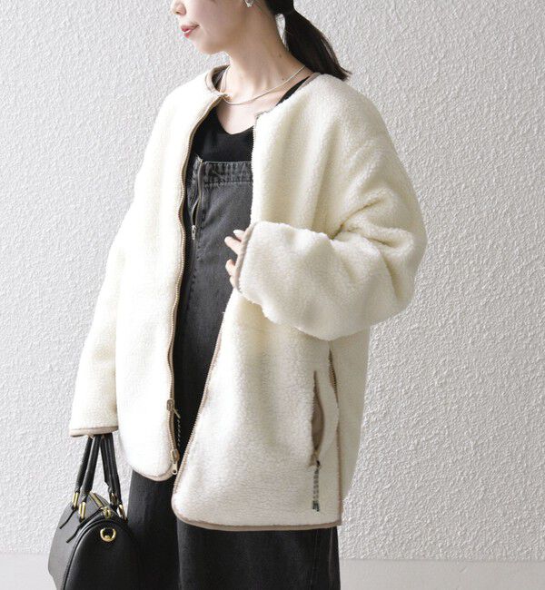 SHIPS any「【SHIPS any別注】TAION:〈手洗い可能〉ダウン ボア リバーシブル ジャケット」|ダウン|