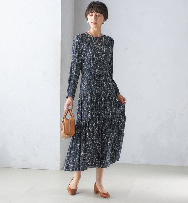 SHIPS for women「ボタニカル・ドット プリント ワンピース」|ワンピース|