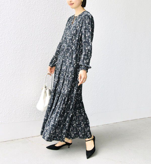 SHIPS for women「ボタニカル・ドット プリント ワンピース」|ワンピース|