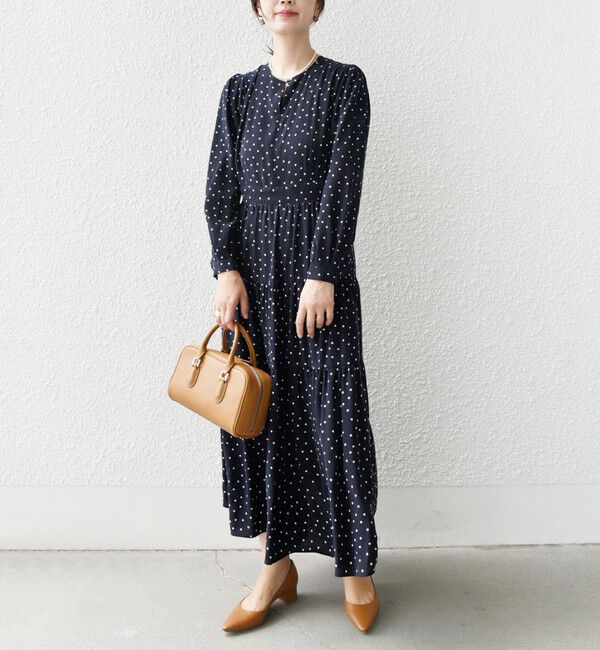 SHIPS for women「ボタニカル・ドット プリント ワンピース」|ワンピース|