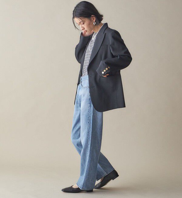 SHIPS for women「SHIPS NINE CASE:〈手洗い可能〉フロント スラント デニム」|デニム|