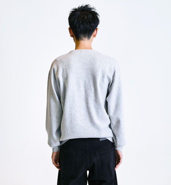 SHIPS「City Ambient Products:〈手洗い可能〉コンパクトリブ ワンポイント ロゴ ニット」|ニット・セーター|