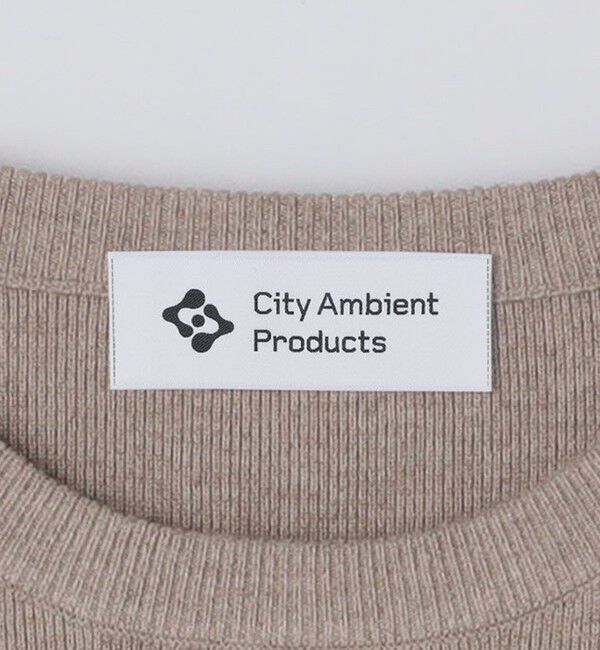 SHIPS「City Ambient Products:〈手洗い可能〉コンパクトリブ ワンポイント ロゴ ニット」|ニット・セーター|
