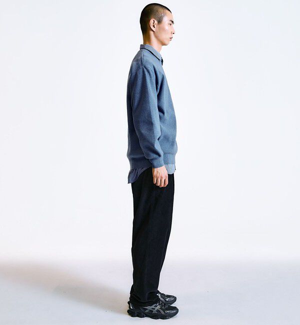 SHIPS「City Ambient Products:〈手洗い可能〉コンパクトリブ ワンポイント ロゴ ニット」|ニット・セーター|