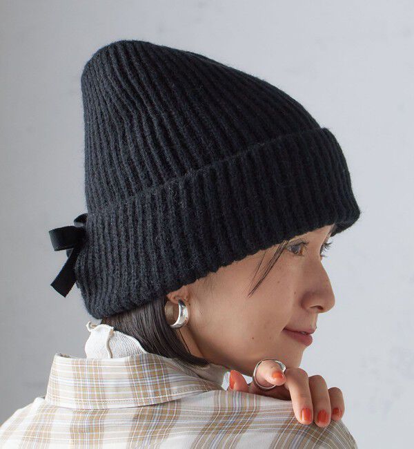 SHIPS for women「2WAY リボン ニット キャップ」|ニット帽|