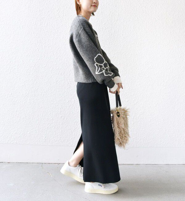 SHIPS for women「【WEB限定】〈手洗い可能〉ジャカード フラワー ニット プルオーバー」|ニット・セーター|