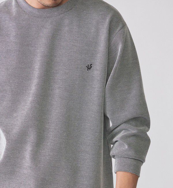 SHIPS「【WEB限定】SHIPS:〈抗菌・防臭〉ワンポイント ロゴ バーズアイ クルーネック 長袖 Tシャツ」|Tシャツ・カットソー|ダークグレー