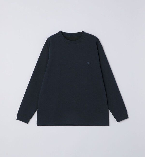 SHIPS「【WEB限定】SHIPS:〈抗菌・防臭〉ワンポイント ロゴ バーズアイ クルーネック 長袖 Tシャツ」|Tシャツ・カットソー|