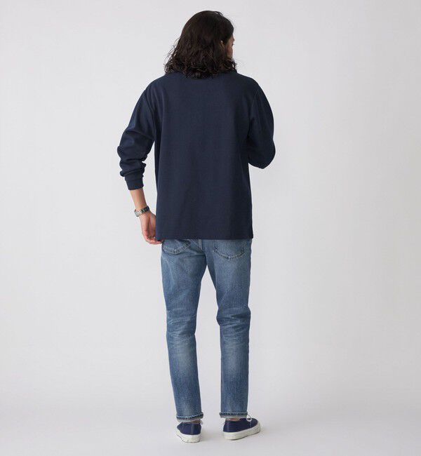 SHIPS「【WEB限定】SHIPS:〈抗菌・防臭〉ワンポイントロゴ バーズアイ ヘンリーネック 長袖 Tシャツ」|Tシャツ・カットソー|