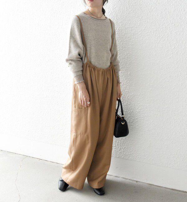 SHIPS any「SHIPS any:〈洗濯機可能〉ウーステッド イージー ギャザー サロペット」|オールインワン|