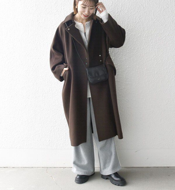 SHIPS any「SHIPS any: バルマカーン コクーン コート 25AW」|ステンカラーコート|