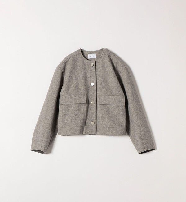 SHIPS any「SHIPS any: エア ニードル ポケット コンパクト ノーカラー ジャケット」|ノーカラージャケット|