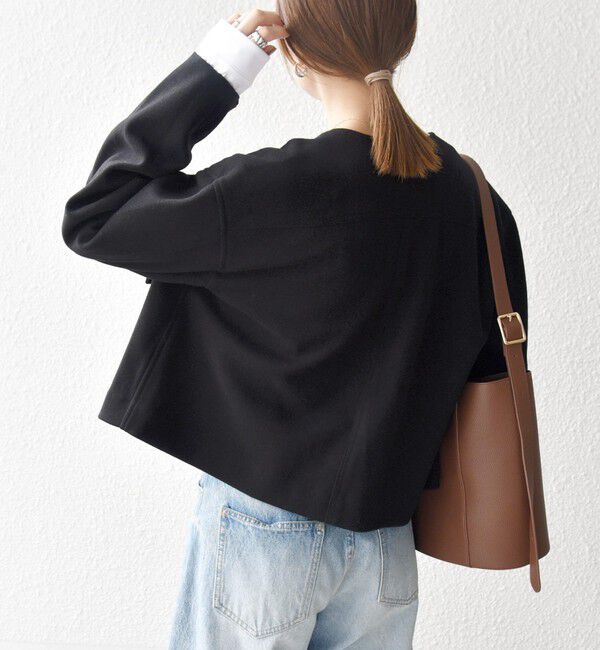 SHIPS any「SHIPS any: エア ニードル ポケット コンパクト ノーカラー ジャケット」|ノーカラージャケット|