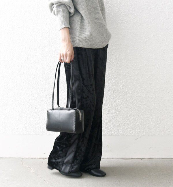 SHIPS any「SHIPS any:〈手洗い可能〉クラッシュ ベロア サイドライン ワイド イージー パンツ」|その他|