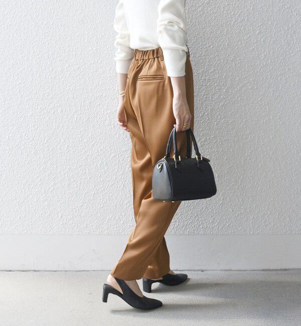 SHIPS any「SHIPS any:〈手洗い可能〉サテン リラックス タック テーパード パンツ」|その他|