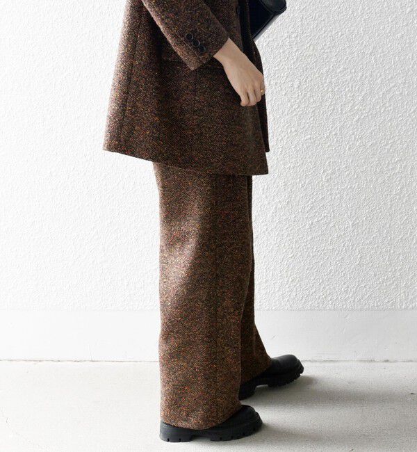 SHIPS any「SHIPS any: alfa-fi カラーネップ ツイード ワイド テーパード パンツ」|その他|