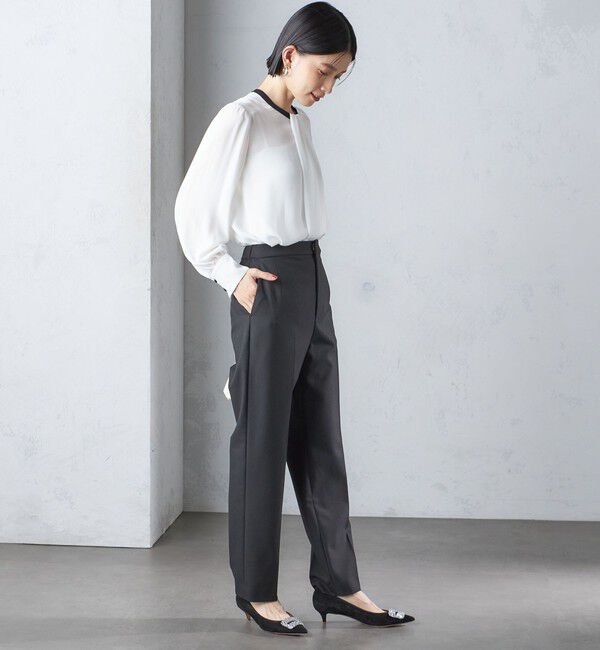 SHIPS for women「troisiemeCHACO:〈洗濯機可能〉ロング タイ ブラウス（セレモニー対応可）」|シャツ・ブラウス|