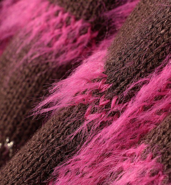 SHIPS any「SHIPS any:〈手洗い可能〉シャギー チェック クルーネック プルオーバー」|ニット・セーター|