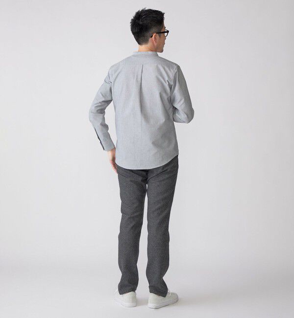 SHIPS「【WEB限定】SHIPS: 防シワ・吸水速乾 Drymix(R) ワンポイントロゴバンドカラーシャツ」|シャツ・ブラウス|