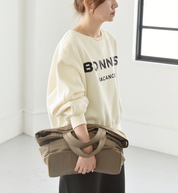 quaranciel「quaranciel:〈手洗い可能〉スパンコール刺繍 ロゴ スウェット」|スウェット・ジャージ|