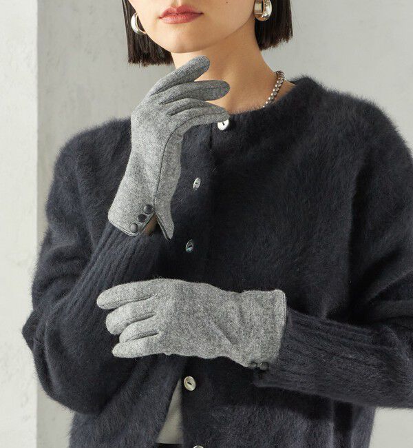 SHIPS for women「カシミヤ ミックス ジャージ グローブ」|手袋|