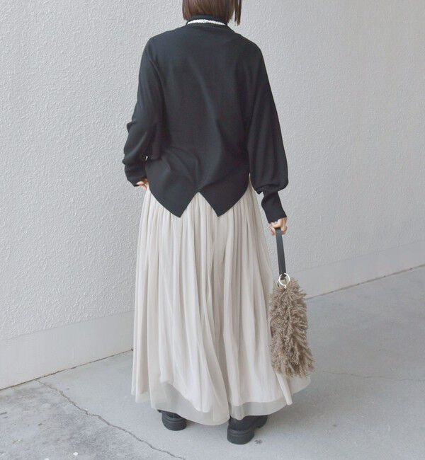 SHIPS for women「〈手洗い可能〉リバーシブル チュール カッセン スカート」|スカート|