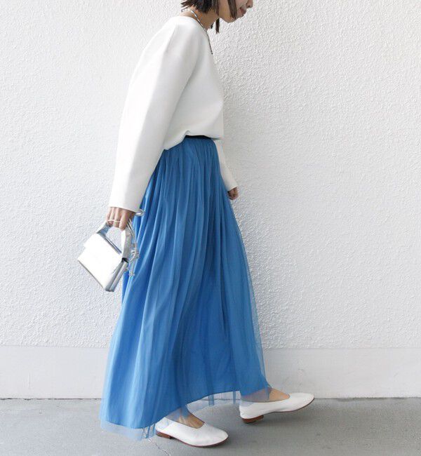 SHIPS for women「〈手洗い可能〉リバーシブル チュール カッセン スカート」|スカート|