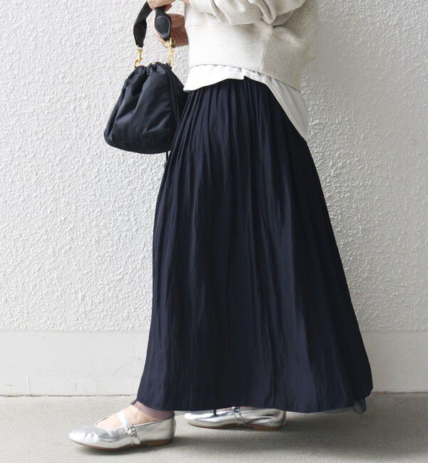 SHIPS for women「〈手洗い可能〉リバーシブル チュール カッセン スカート」|スカート|