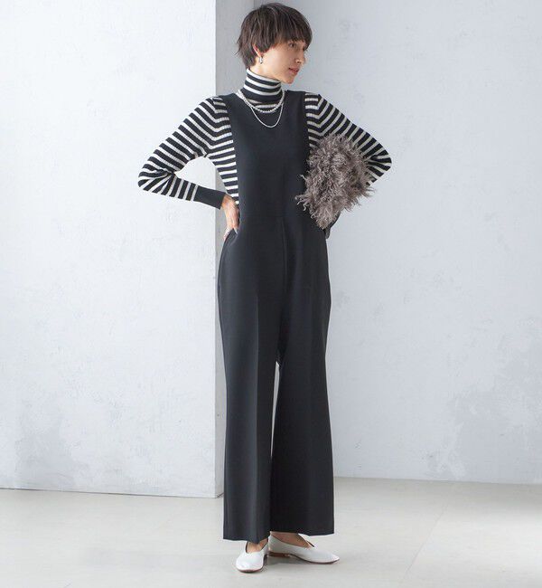 SHIPS for women「〈手洗い可能〉ストレッチ サロペット」|オールインワン|