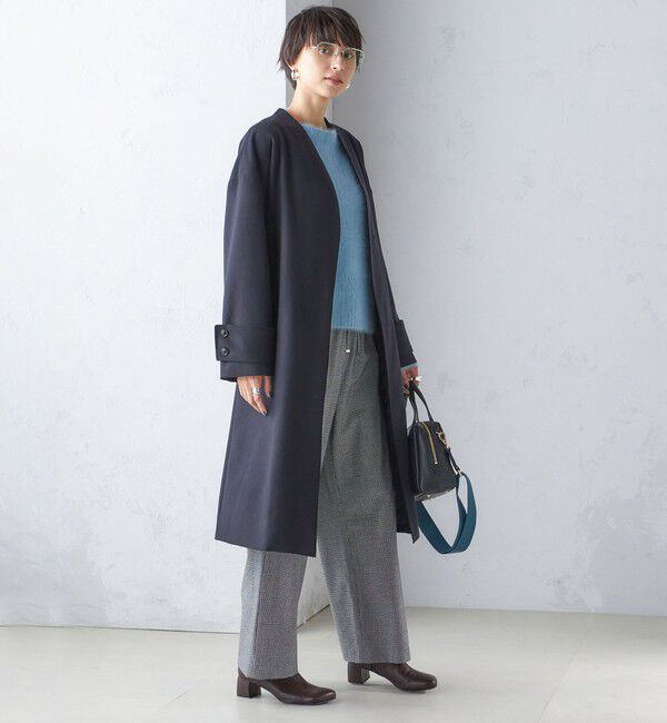 SHIPS for women「MANTECO ノーカラー コート」|ノーカラーコート|